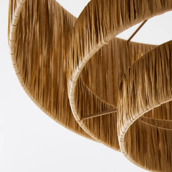 Dunelm Ruolan Raffia 3 Tier Pendant Shade Shade 6 Dunelm Ruolan Raffia 3 Tier Pendant Shade Shade - Image 4