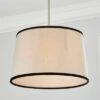 Dunelm Liza Linen Trim Tapered Lamp Shade -Lighting Heaven 30730590