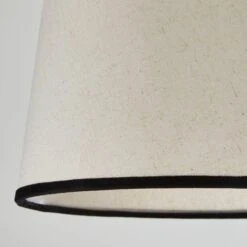 Dunelm Liza Linen Trim Tapered Lamp Shade -Lighting Heaven 30730590 alt02