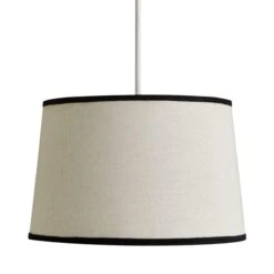 Dunelm Liza Linen Trim Tapered Lamp Shade -Lighting Heaven 30730590 alt05