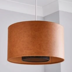 Dunelm Larset 35cm Faux Leather Shade -Lighting Heaven 30731141 alt01