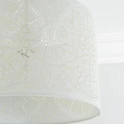 Dunelm Samira Laser Cut Drum Shade -Lighting Heaven 30731154 alt02