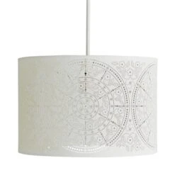 Dunelm Samira Laser Cut Drum Shade -Lighting Heaven 30731154 alt05