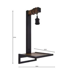 Dunelm Fulton Easy Fit Plug In Shelf Wall Light -Lighting Heaven 30731173 alt06