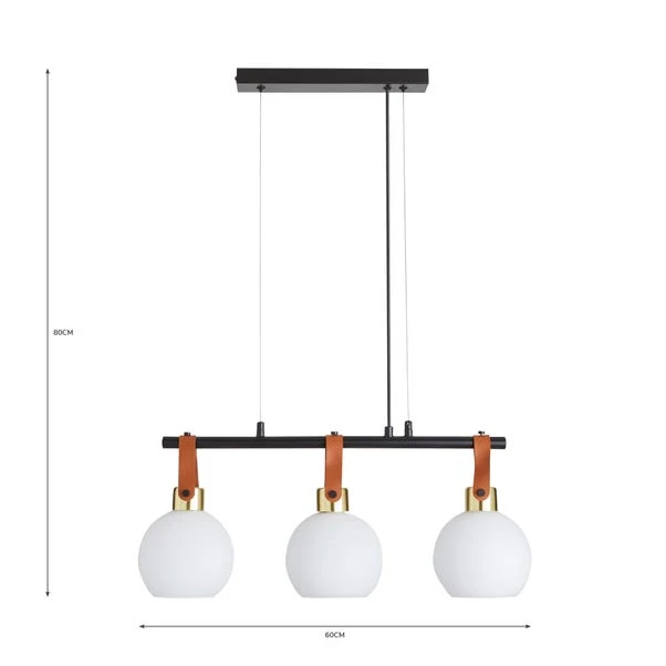 Dunelm Joan 3 Light Diner Fitting 8 Dunelm Joan 3 Light Diner Fitting - Image 6