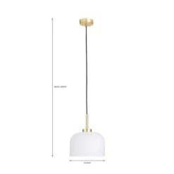 Dunelm Palazzo Gold Effect 1 Light Pendant Fitting -Lighting Heaven 30731204 alt07