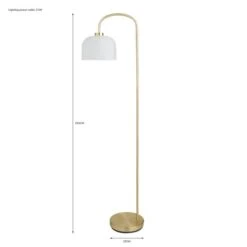 Dunelm Palazzo Gold Effect Floor Lamp -Lighting Heaven 30731205 alt07
