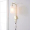 Dunelm Palazzo Gold Effect Easy Fit Plug In Wall Light -Lighting Heaven 30731207