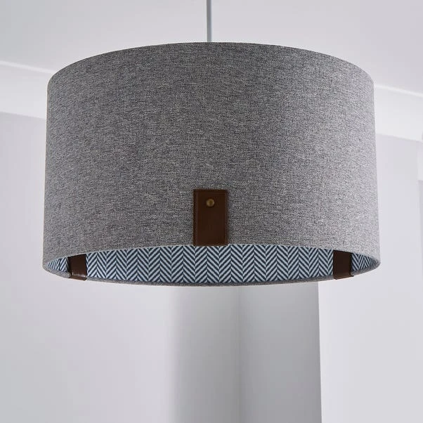 Dunelm Dorrian 40cm Drum Shade 4 Dunelm Dorrian 40cm Drum Shade - Image 2