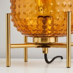Dunelm Amber Retro Table Lamp -Lighting Heaven 30731217 alt03