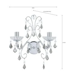 Dunelm Sophy 2 Light Wall Light 10 Dunelm Sophy 2 Light Wall Light -Lighting Heaven 30731224 alt07