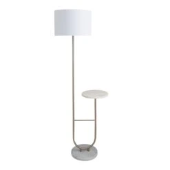 Dunelm Carrara Marble Base Floor Lamp With Table -Lighting Heaven 30731228 alt05