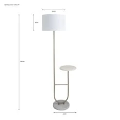 Dunelm Carrara Marble Base Floor Lamp With Table -Lighting Heaven 30731228 alt07