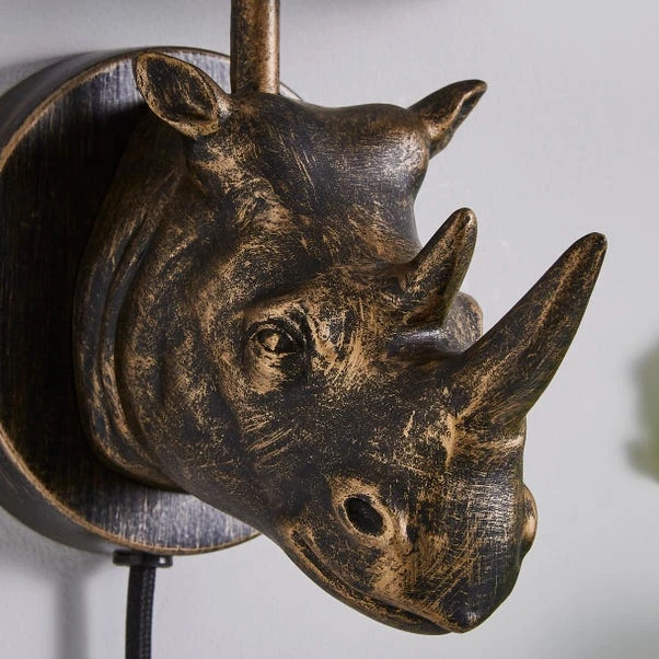 Dunelm Rob The Rhino Easy Fit Plug In Wall Light 5 Dunelm Rob The Rhino Easy Fit Plug In Wall Light - Image 3