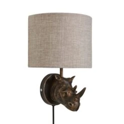 Dunelm Rob The Rhino Easy Fit Plug In Wall Light 12 Dunelm Rob The Rhino Easy Fit Plug In Wall Light -Lighting Heaven 30731231 alt05
