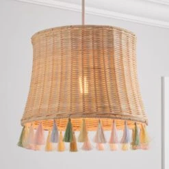Dunelm Fiesta Rattan Tassel Easy Fit Pendant Shade