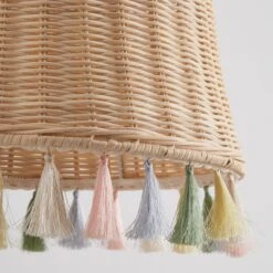 Dunelm Fiesta Rattan Tassel Easy Fit Pendant Shade -Lighting Heaven 30734619 alt02