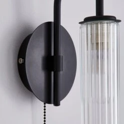 Dorma Henstone Black Bathroom Wall Light -Lighting Heaven 30752920 alt04