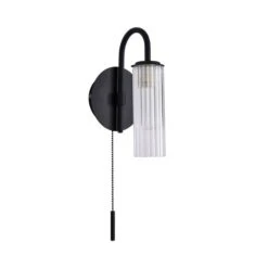 Dorma Henstone Black Bathroom Wall Light -Lighting Heaven 30752920 alt05