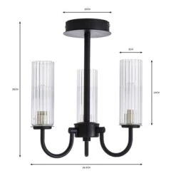 Dorma Henstone 3 Light Bathroom Ceiling Fitting 13 Dorma Henstone 3 Light Bathroom Ceiling Fitting -Lighting Heaven 30752921 alt07