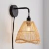 Elements Jaula Rattan Easy Fit Plug In Wall Light 1 Elements Jaula Rattan Easy Fit Plug In Wall Light -Lighting Heaven 30752930