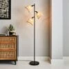 Elements Jaula 3 Light Rattan Floor Lamp -Lighting Heaven 30752932