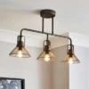 Dunelm Nicholas 3 Light Industrial Ceiling Fitting -Lighting Heaven 30753354