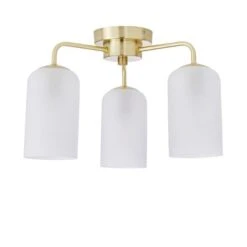 Dunelm Palazzo Gold 3 Light Semi Flush Fitting -Lighting Heaven 30753376 alt05