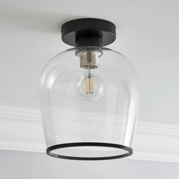 Dunelm Lenny 1 Light Black Flush Ceiling Fitting 4 Dunelm Lenny 1 Light Black Flush Ceiling Fitting - Image 2