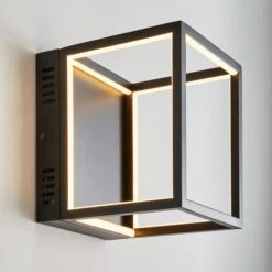 Dunelm Depere Integrated LED Black LED Wall Light
