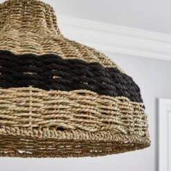Dunelm Yanha Rattan Easy Fit Pendant 40cm -Lighting Heaven 30753433 alt02