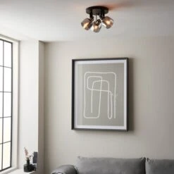 Dunelm Palazzo 3 Light Smoked Glass Spotlight -Lighting Heaven 30754813 alt02