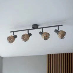 Dunelm Ohio 4 Light Grey Spotlight Bar -Lighting Heaven 30754833 alt01