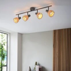 Dunelm Ohio 4 Light Grey Spotlight Bar -Lighting Heaven 30754833 alt02