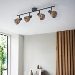 Dunelm Ohio 4 Light Grey Spotlight Bar -Lighting Heaven 30754833 alt03