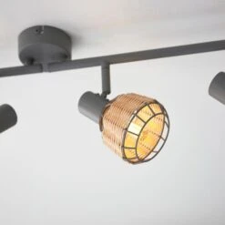 Dunelm Ohio 4 Light Grey Spotlight Bar -Lighting Heaven 30754833 alt04