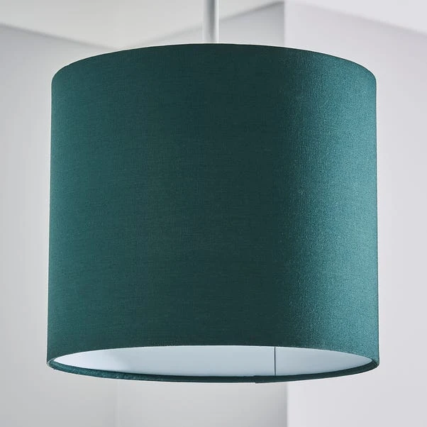 Dunelm Ava Bottle Green Drum Shade 20cm 4 Dunelm Ava Bottle Green Drum Shade 20cm - Image 2