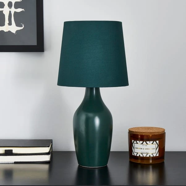 Dunelm Ava Bottle Green Table Lamp 4 Dunelm Ava Bottle Green Table Lamp - Image 2