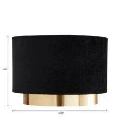 Dunelm Nesa Gold Black Velvet 2 Tier Shade -Lighting Heaven 30755587 alt07