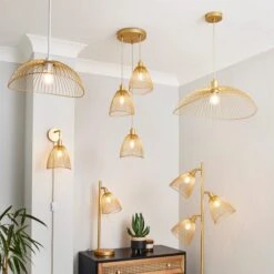 Elements Jaula Gold 1 Light Ceiling Fitting -Lighting Heaven 30755632 alt06