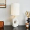 Dunelm Dinah Sculptural White Table Lamp -Lighting Heaven 30755681
