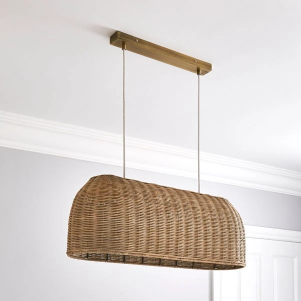 Churchgate Cotes Rattan 2 Light Diner Ceiling Fitting 4 Churchgate Cotes Rattan 2 Light Diner Ceiling Fitting - Image 2