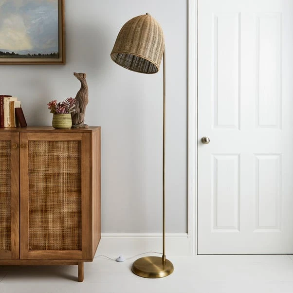 Churchgate Cotes Rattan Floor Lamp 4 Churchgate Cotes Rattan Floor Lamp - Image 2