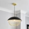 Dunelm Emzo Black Ceiling Fitting 50cm -Lighting Heaven 30755730
