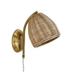 Churchgate Cotes Rattan Plug In Wall Light -Lighting Heaven 30755741 alt05