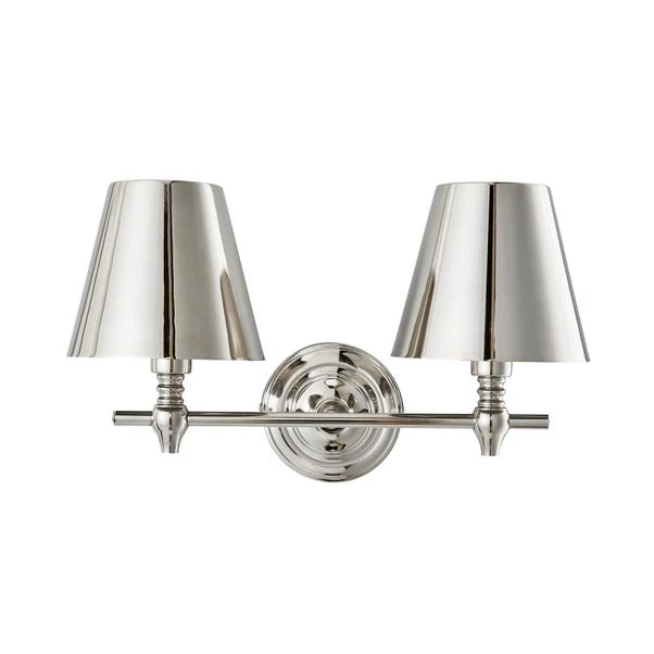 Dorma Bedford Polished Nickel 2 Light Wall Light 7 Dorma Bedford Polished Nickel 2 Light Wall Light - Image 5