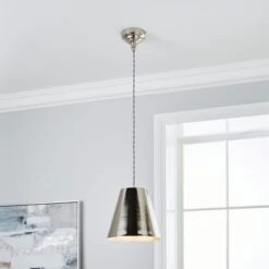 Dorma Bedford Nickel 1 Light Ceiling Fitting