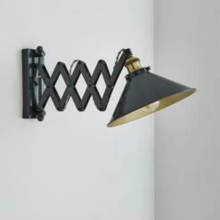 Dunelm Logan Extendable Plug In Grey Wall Light -Lighting Heaven 30755759 alt01