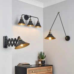 Dunelm Logan Extendable Plug In Grey Wall Light -Lighting Heaven 30755759 alt06