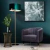 Vogue Lighting Vogue Balaton 1 Light Green Velvet Floor Lamp 1 Vogue Lighting Vogue Balaton 1 Light Green Velvet Floor Lamp -Lighting Heaven 30755829